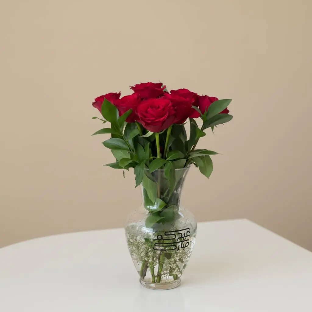 Eid red vase 