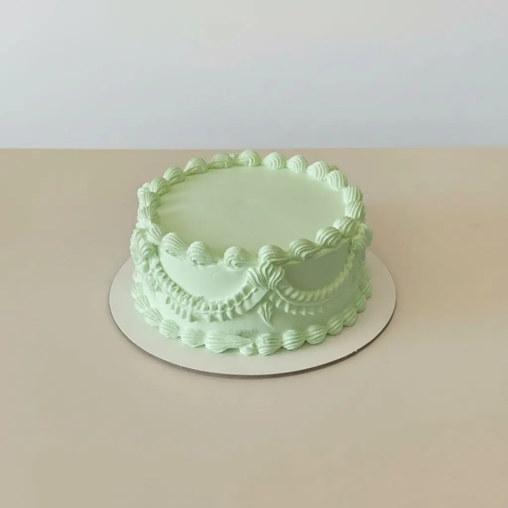 Classic light green cake (chocolate)